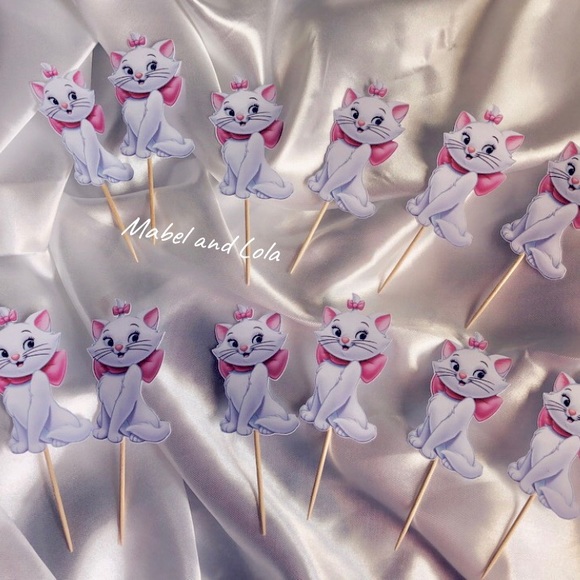 Marie Aristocats Cupcake Toppers Set of 24 - Picture 2 of 5